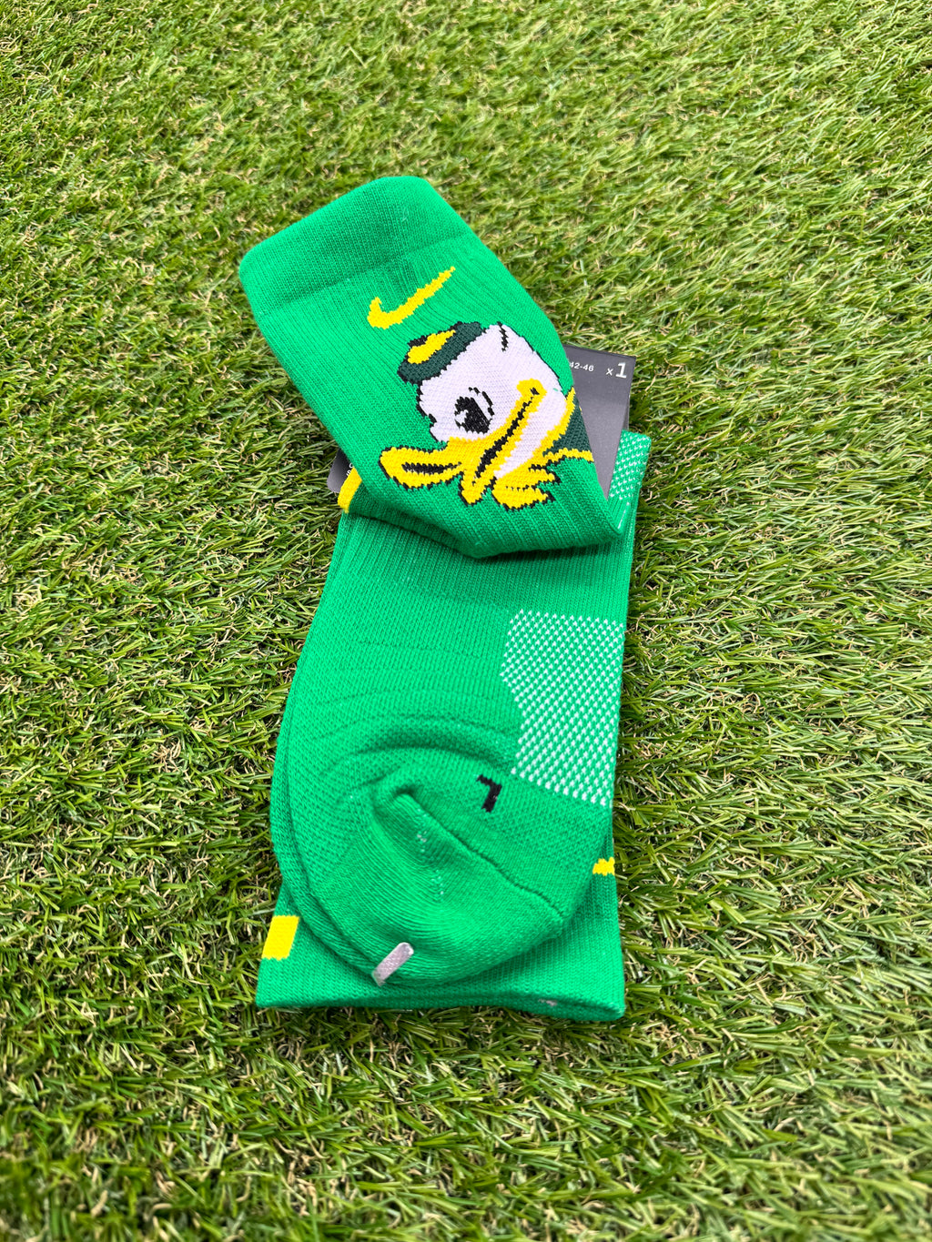 Nike Elite NBA DRI-FIT Green Oregon Crew Socks Large