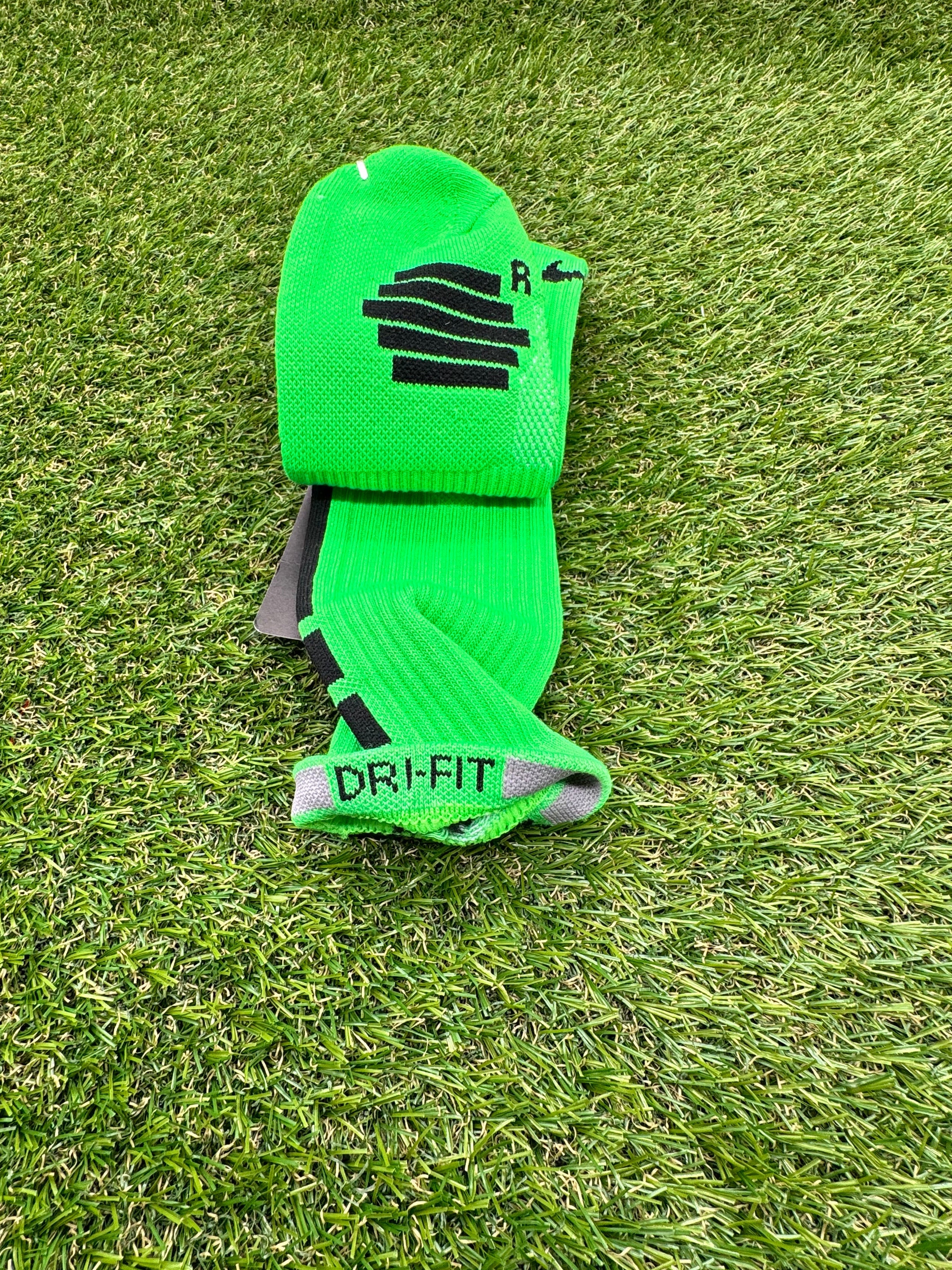 Nike Elite NBA DRI-FIT Green & Black Crew Socks Large