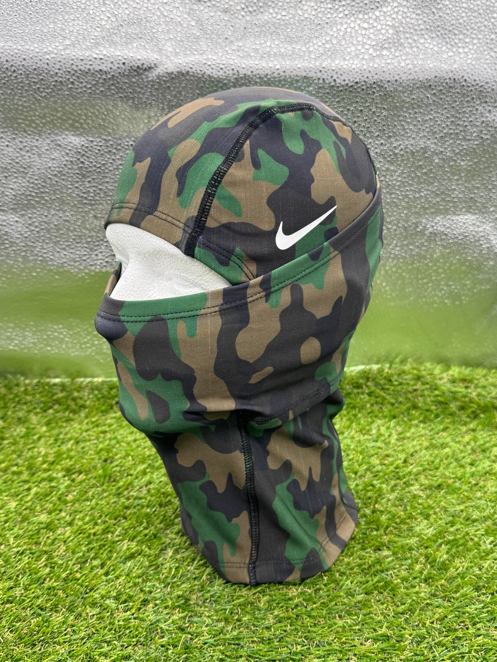 Nike Pro Therma-Fit Hyperwarm Hood Ski Mask Camo Green